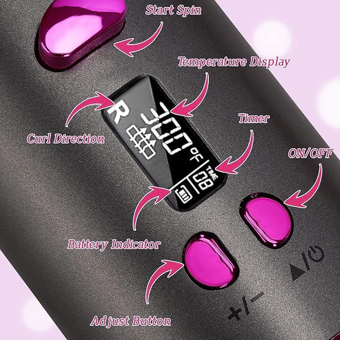 Wireless Auto Rotate Ceramic Hair Curler